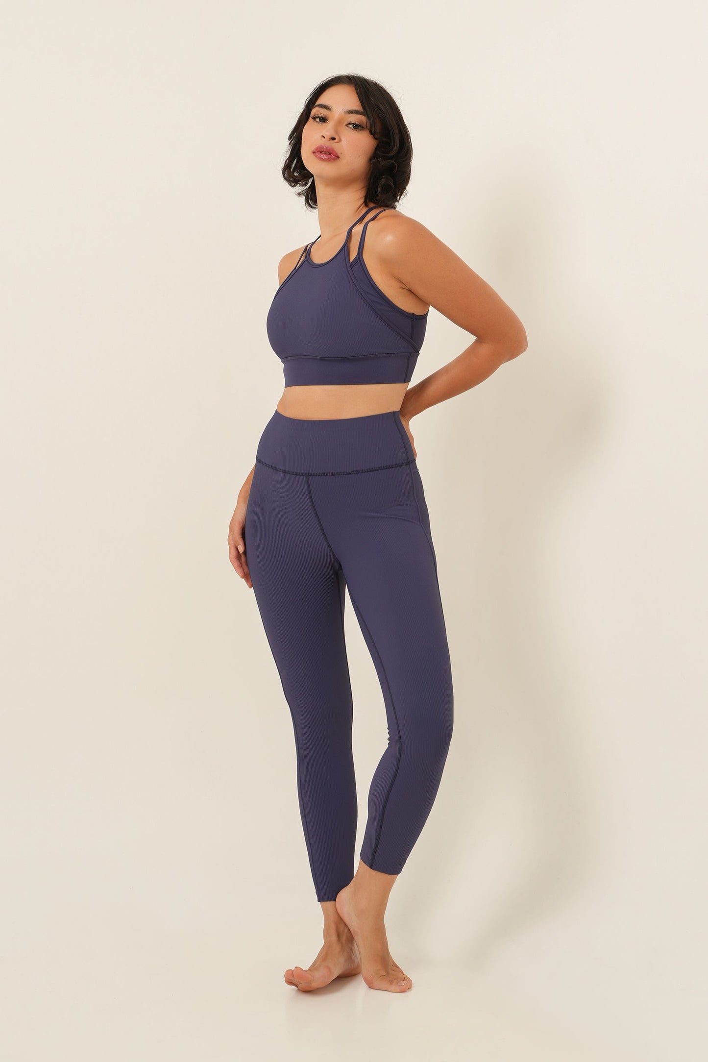 Longline Light Sports Bra - Indigo