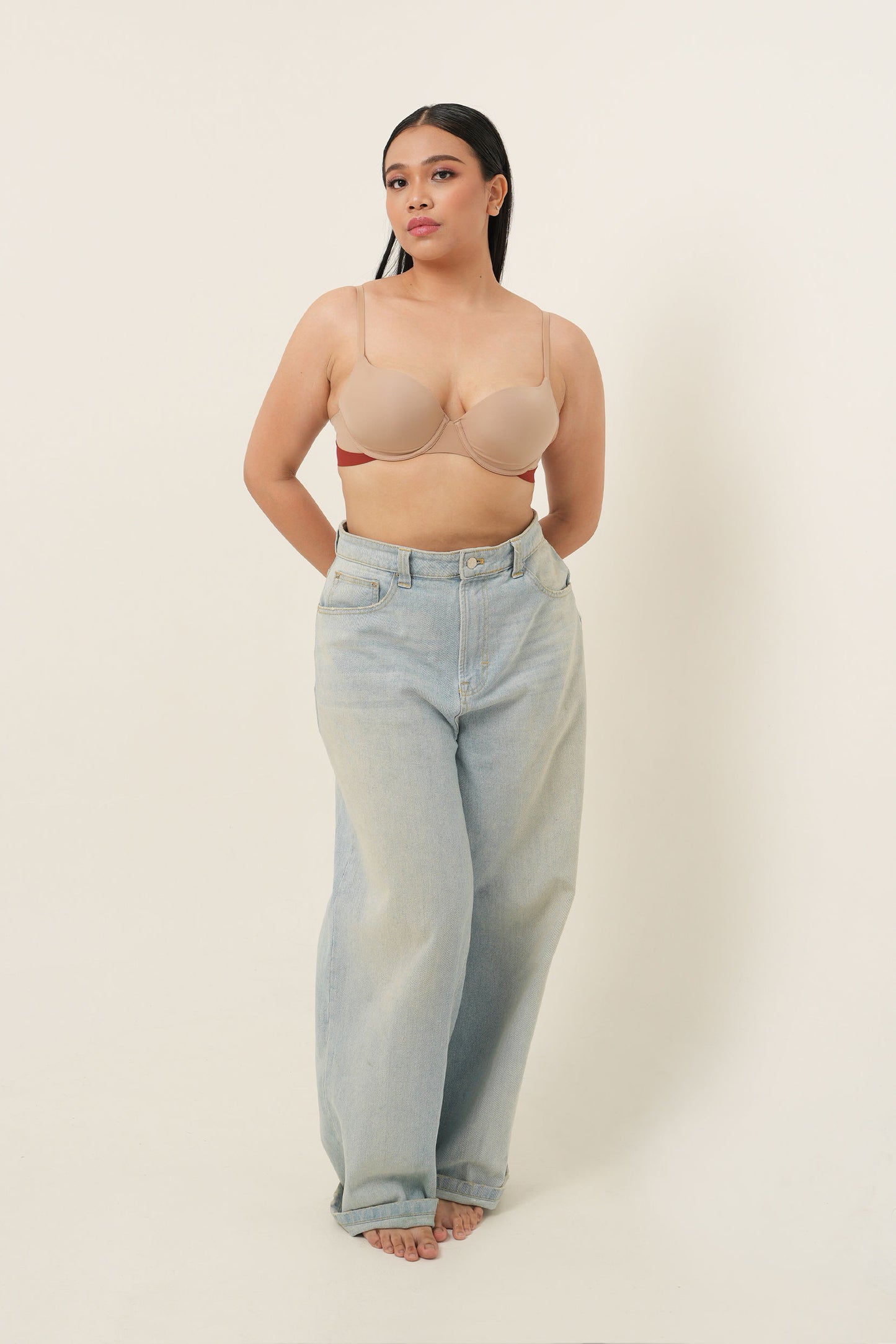 Bra Pengangkat Payudara Tak Terlihat - Cokelat Natural & Russet