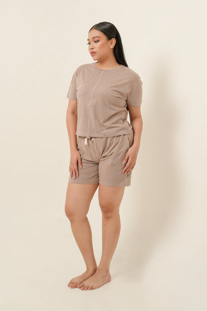 Modal Tencel Short Pants - Light Brown