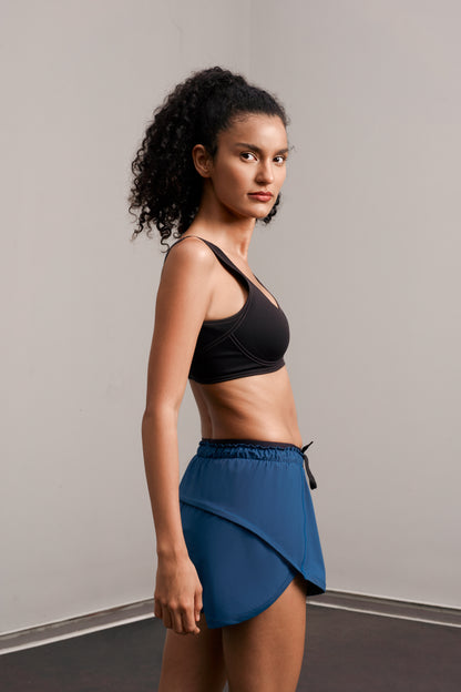 Training 2 In 1 Shorts - Majolica Blue & Black