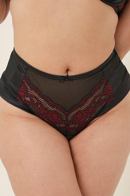 Intimates Collection Lace Thong - Black