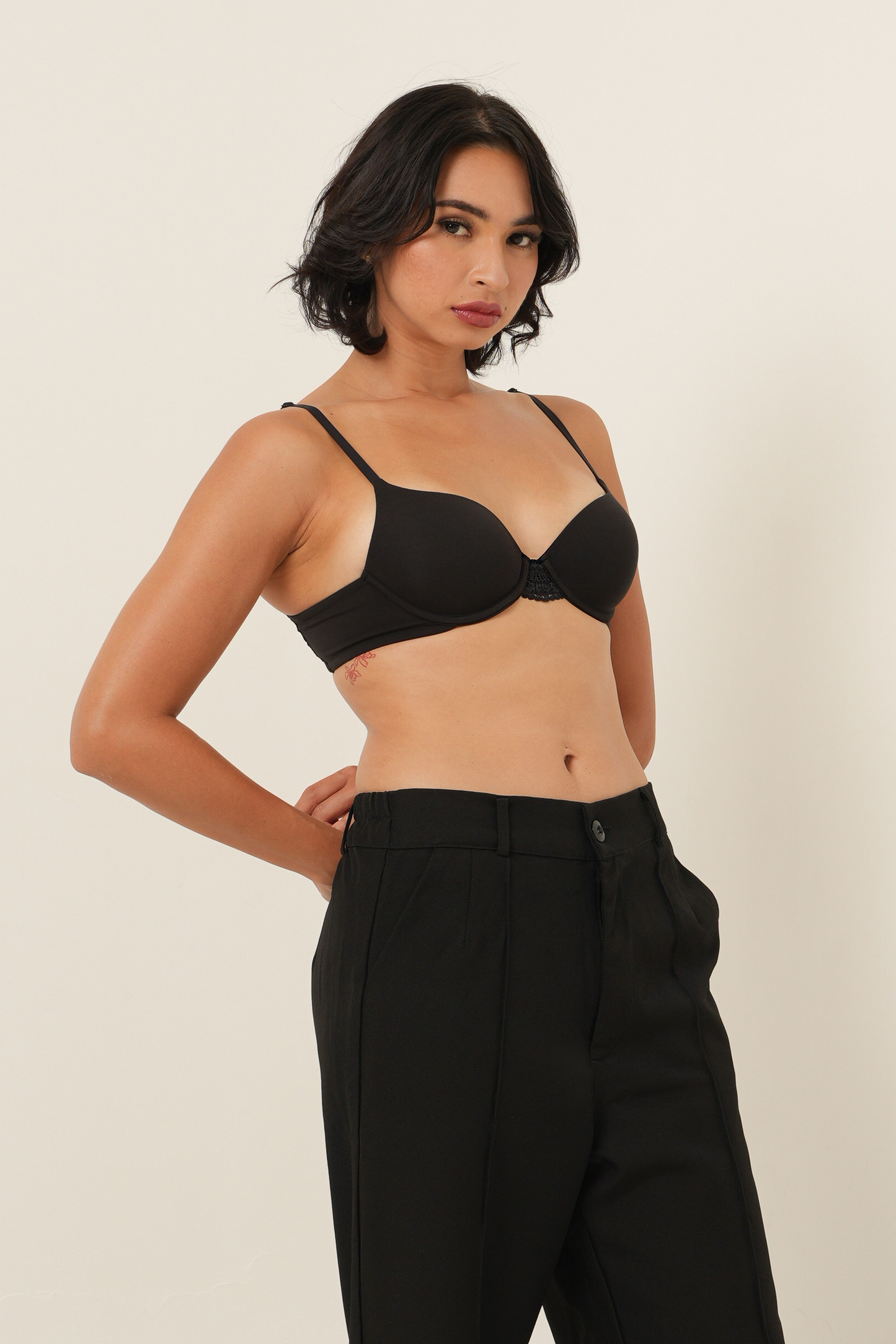 Bra Kaos Kawat Demi dengan Modal Viscose Teh - Kaviar