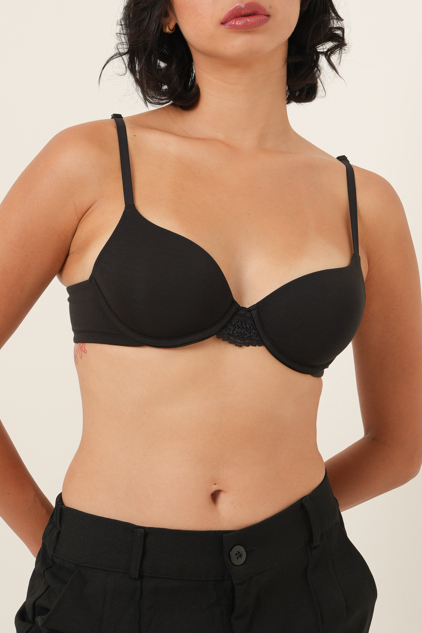 Bra Kaos Kawat Demi dengan Modal Viscose Teh - Kaviar