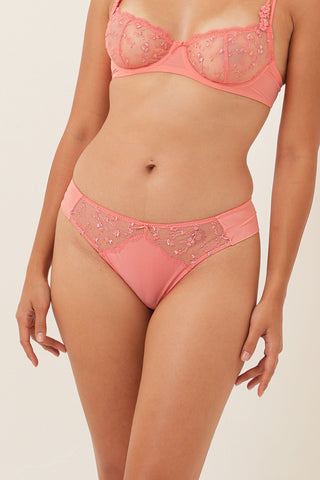 French Thong - Coral