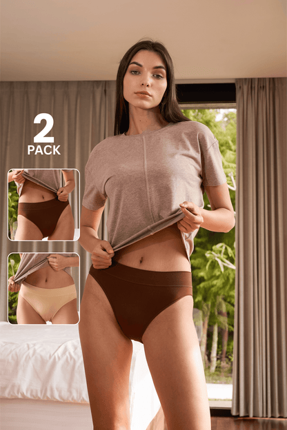 Twin Pack Mid Rise Seamless Basic Brief (2 pcs in 1 pack)