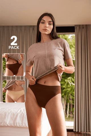 Twin Pack Mid Rise Seamless Basic Brief (2 pcs in 1 pack)