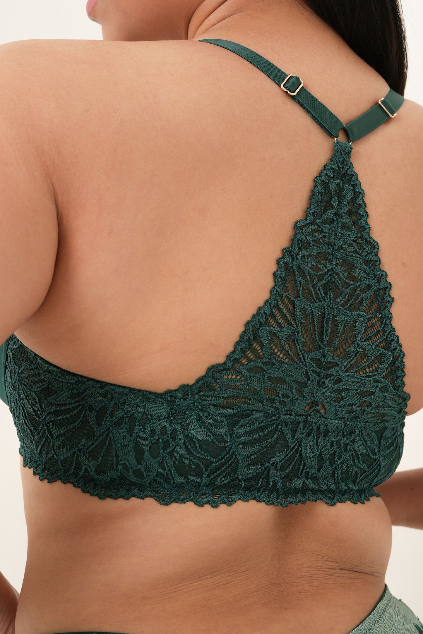 Two-toned Racerback Bra - Emerald