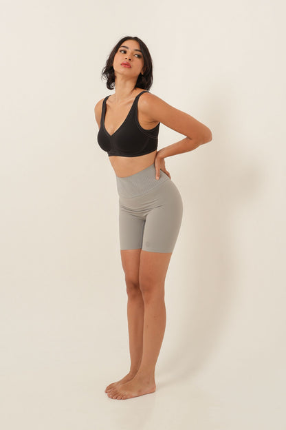 Tummy Control Biker Shorts - Gray