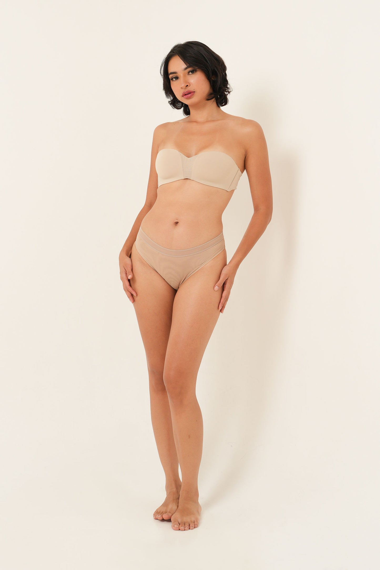 Celana Dalam Mesh Cheeky - Natural