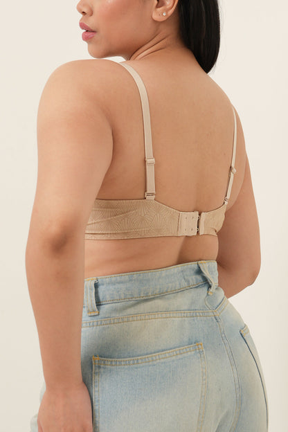 Printed T-Shirt Bra - Ivory