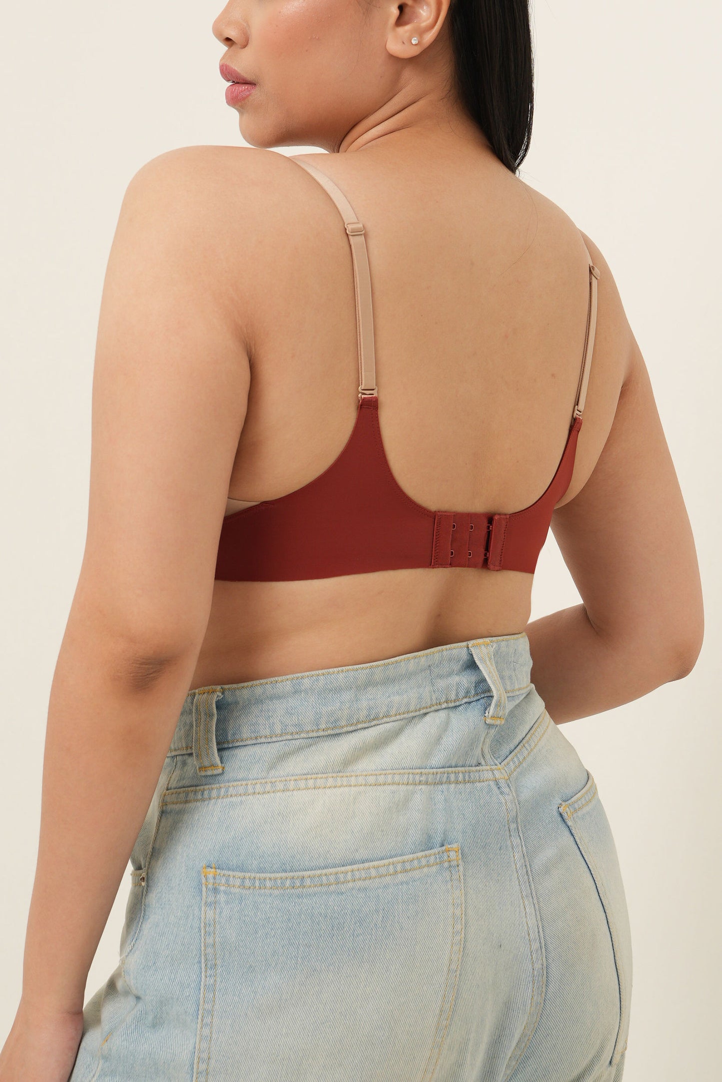 Bra Pengangkat Payudara Tak Terlihat - Cokelat Natural &amp; Russet