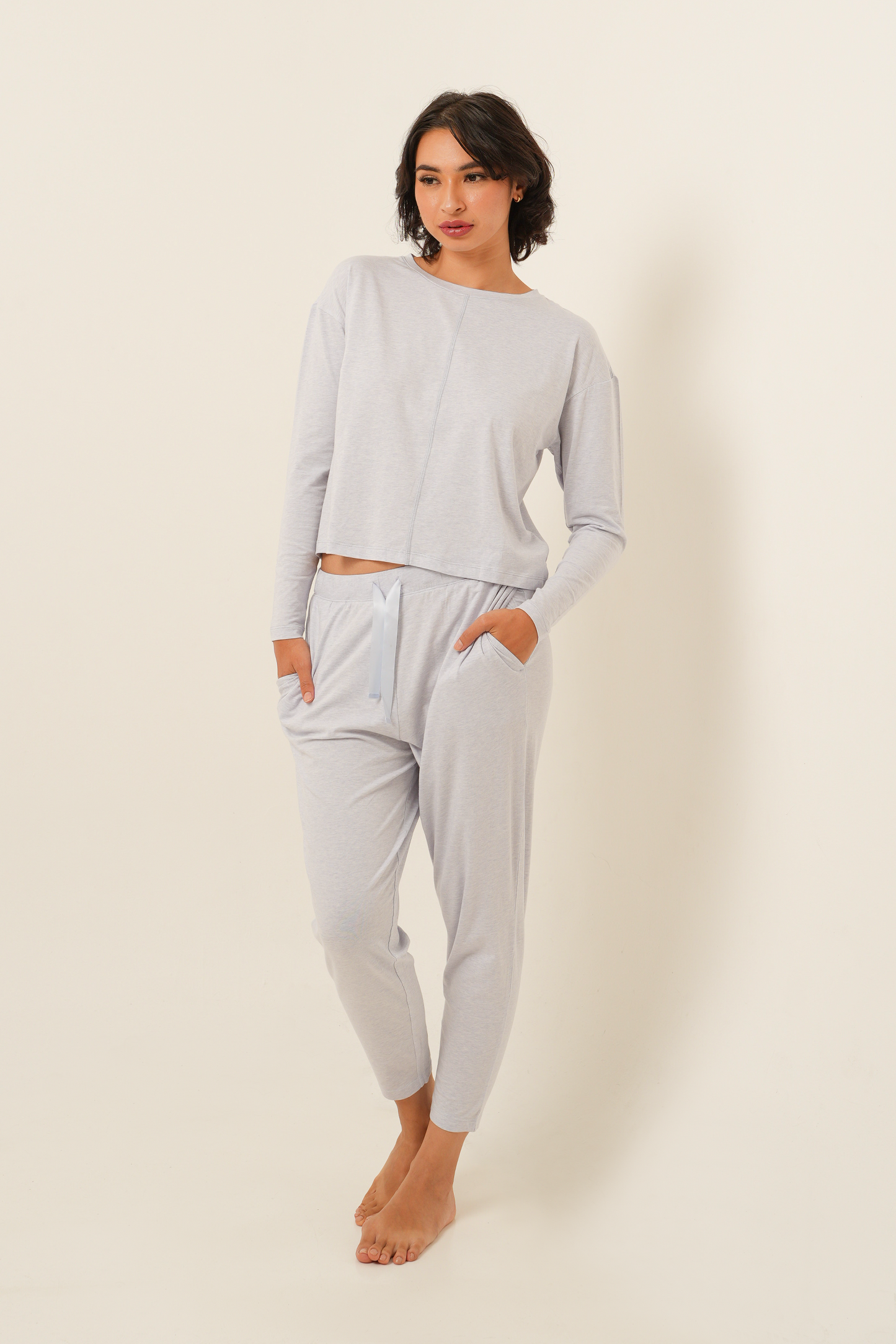 [Buy 1 Get 1] Modal Tencel Long Pants- Light Blue