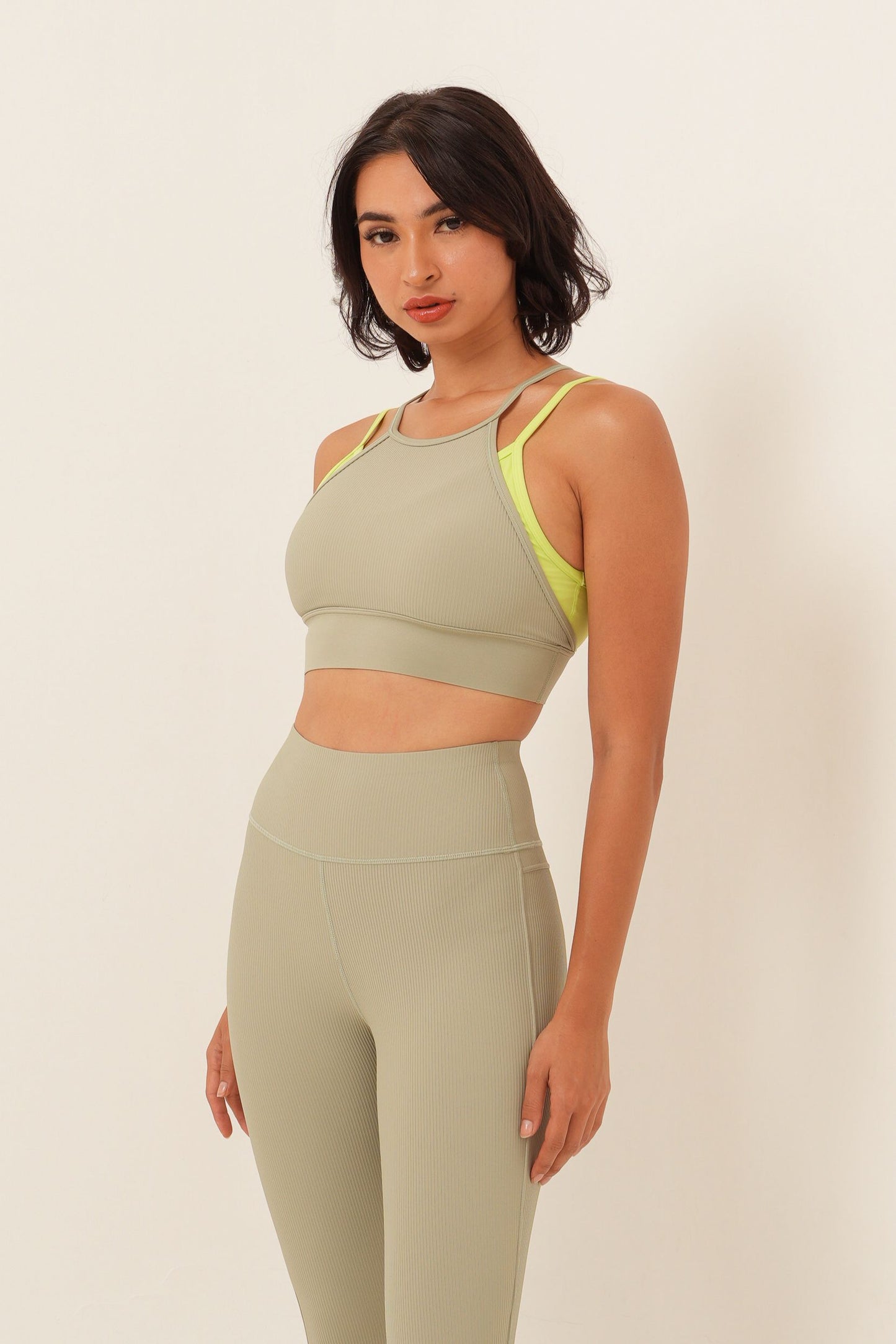 Longline Light Sports Bra - Sage