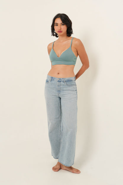 Longline Triangle Bra - Teal