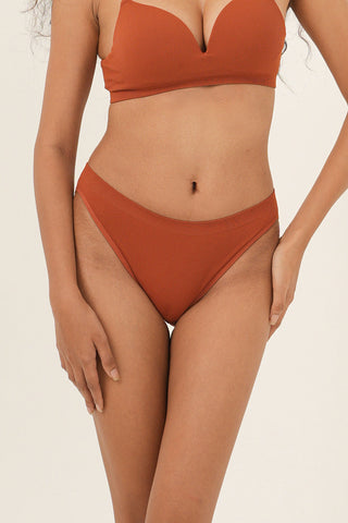 Seamless Basic Brief - Terracotta