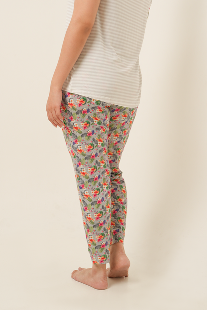 [Buy 1 Get 1] Printed Tencel Long Pants - Tropical