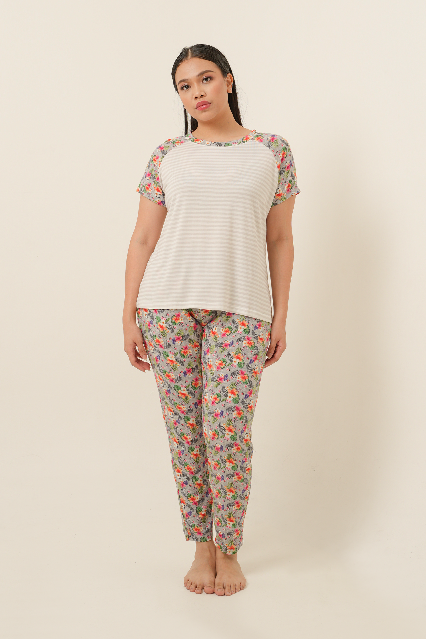 [Buy 1 Get 1] Printed Tencel Long Pants - Tropical