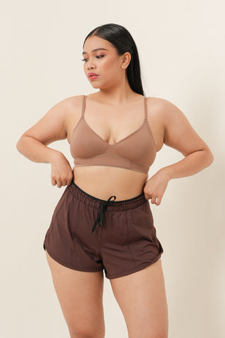Seamless Longline Bralette - Umber