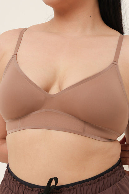 Bralette Tanpa Kawat Sculpting Perfect Fit - Brownie