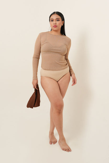 Twin Pack Mid Rise Basic Brief - Ivory & Umber (2 pcs in 1 pack)