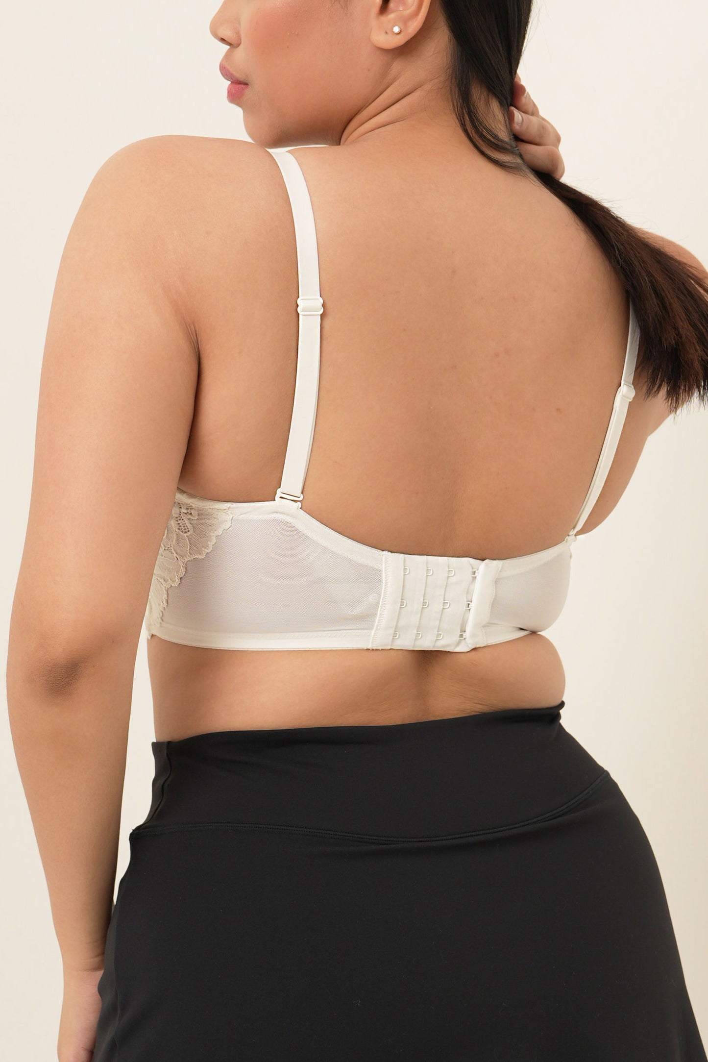 Longline Lace Bralette - White