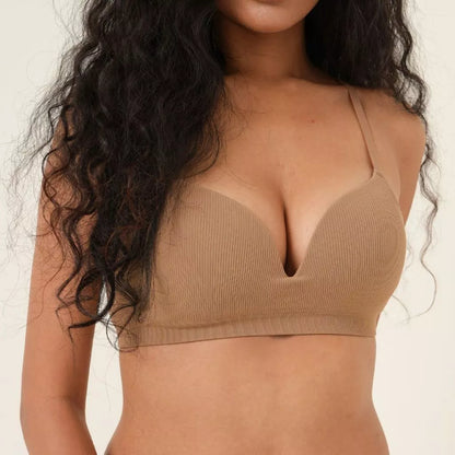[Sample Sale] Seamless Plunge Bra - Umber