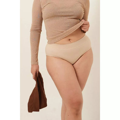 [Sample Sale] Twin Pack Mid Rise Basic Brief - Ivory & Umber