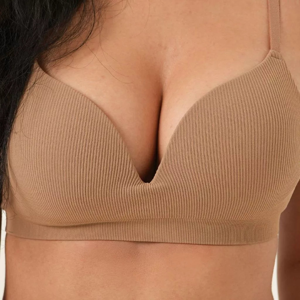 [Sample Sale] Seamless Plunge Bra - Umber