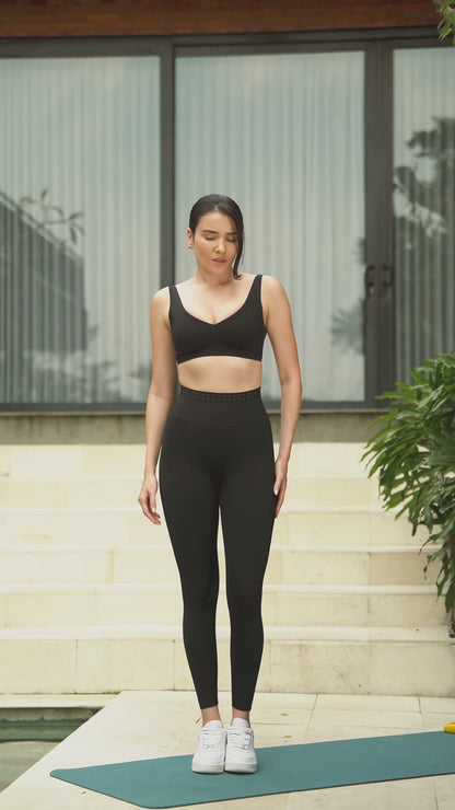 High Waisted Breathable Leggings - Black